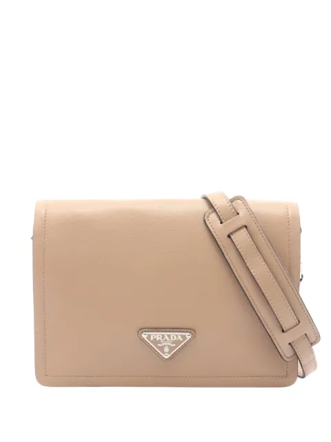 Prada Pre-Owned 2013-2026 Glace Calf crossbody bag Neutrals P1FBCWA9G1ILQP9O