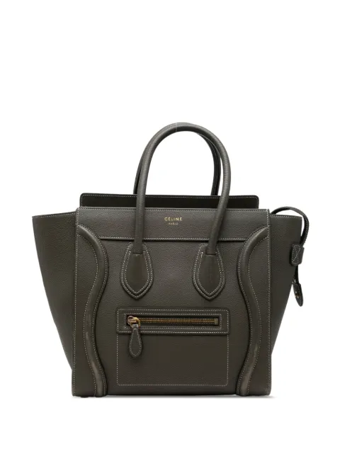 Celine Pre-Owned 2017 Micro Drummed Calfskin Luggage tote bag Grey ODW8VRDYSHXHLPHX