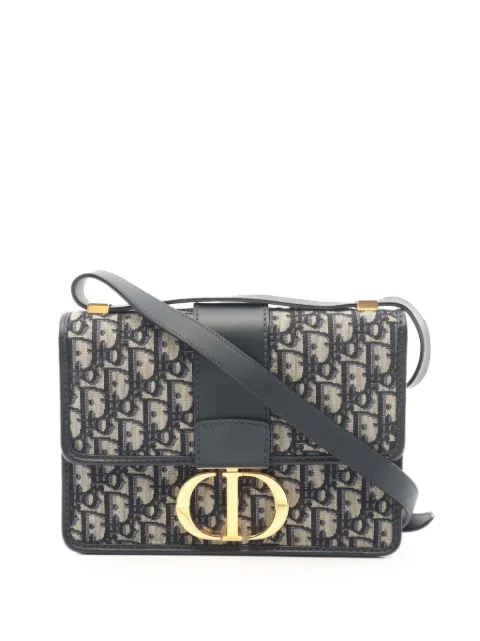 Christian Dior Pre-Owned 2019 Oblique Canvas 30 Montaigne Flap crossbody bag Blue C8726J62PD0XYQ3U