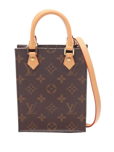 Louis Vuitton Pre-Owned 2020 Monogram Petit Sac Plat satchel Brown 7Z9U689RZ3FPYNSO