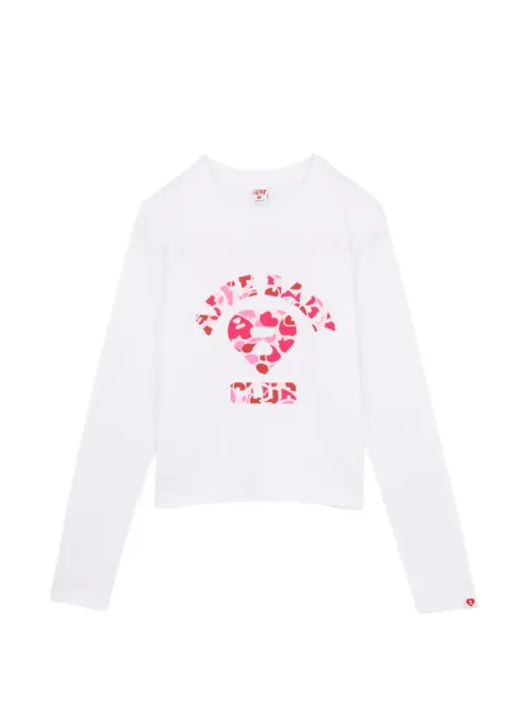 APEE™ by *A BATHING APE® heart logo T-shirt White 0PXLTAF389A6RWHT00S