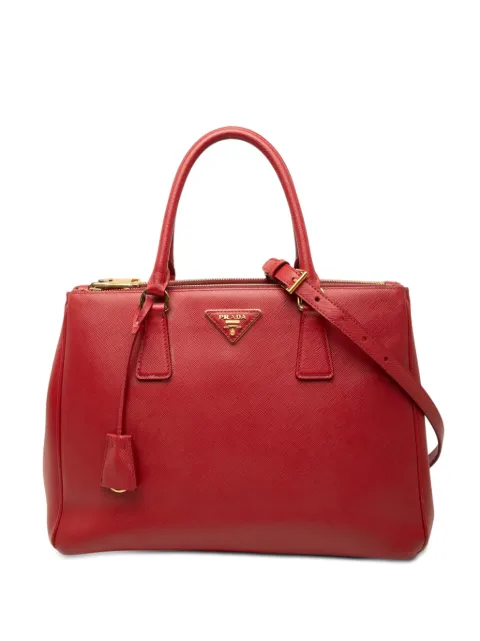 Prada Pre-Owned 2010-2026 Large Saffiano Lux Galleria Double Zip satchel Red E5J5930FPZCSMT40