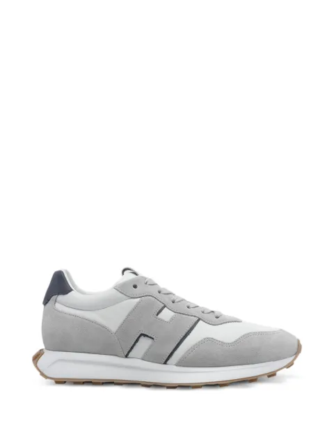 Hogan H601 logo-patch leather sneakers Grey HXM6010EH41UXB