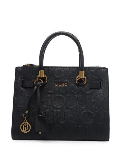 LIU JO logo-embossed tote bag Black AF6069E113922222