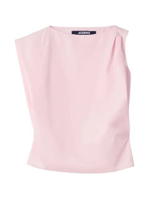 Jacquemus The Drap asymmetric top Pink TOW00949AW00780