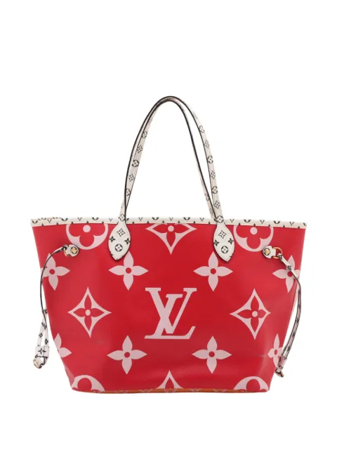 Louis Vuitton Pre-Owned 2019 Monogram Giant Neverfull MM tote bag Red TU0WP319P7XH3CSN