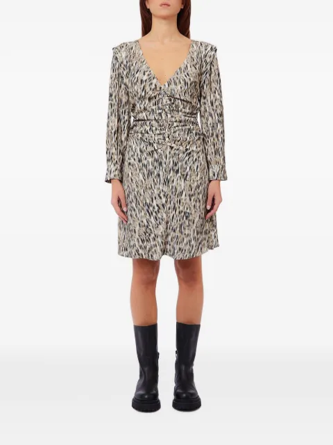 LIU JO leopard-print ruched mini dress Neutrals WF6121TS205