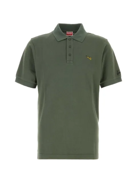 Kenzo Jumping Tiger slim polo shirt Green FG65PO1594PU