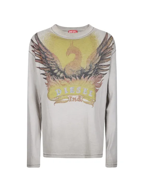 Diesel T-Hilary long-sleeved T-shirt Neutrals A240850IFBC