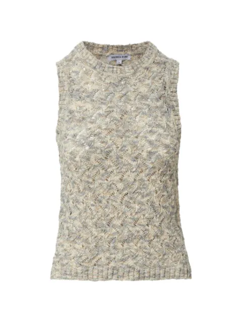 Veronica Beard Jerrel pointelle-knit top Neutrals 2607KC7090605