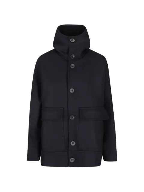 Cini button-up hooded jacket Blue C453CSU