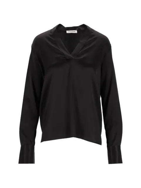 Al Duca D’Aosta 1902 V-neck blouse Black 4636