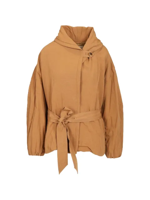 ISABEL MARANT Volinda cotton short trench jacket Brown 26AMA0572FAD3C02I