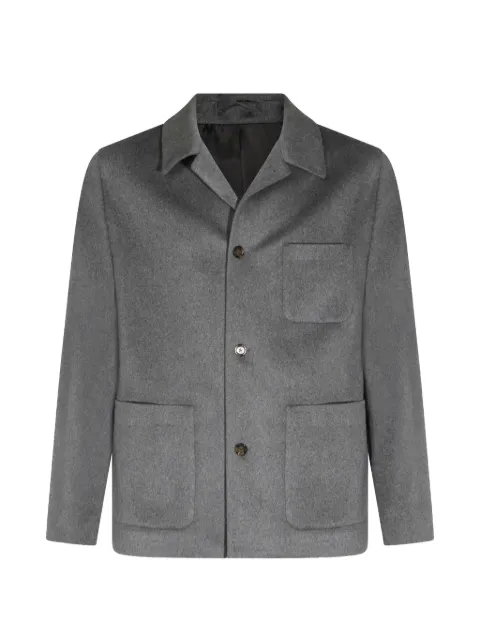 Lardini patch-pocket cashmere jacket Grey ACSTONEACIF67546