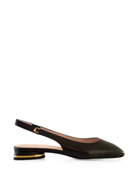 Coccinelle slingback leather ballet flats Black E4U1L210301