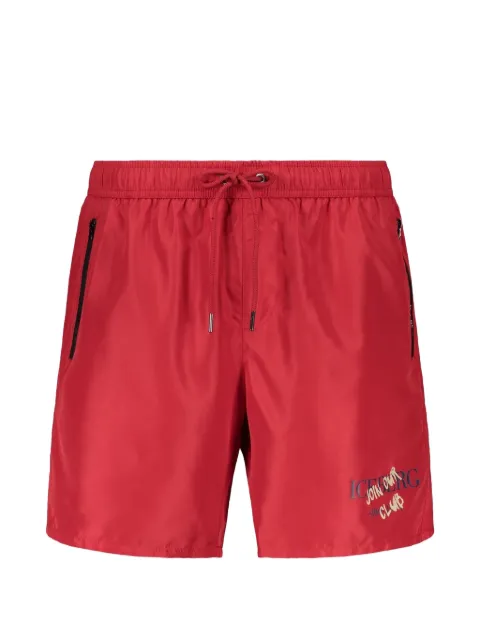 Iceberg logo-print drawstring swim shorts Red ICE26MBM01