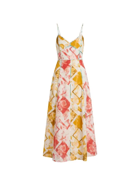 Christy Lynn Esme floral-print midi dress White CLD781F55SM