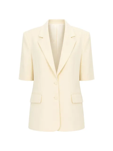 Hanita short-sleeve notched-lapel blazer Neutrals HJ12594558CHANTILLY