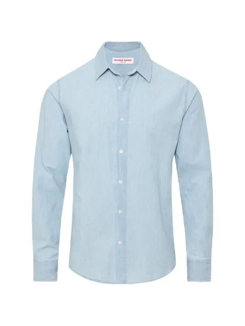 Orlebar Brown Giles chambray shirt Blue 282450