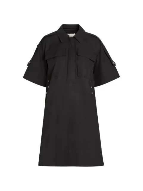 3.1 Phillip Lim mini utility shift shirt stud-embellished dress Blue P26191112UCV