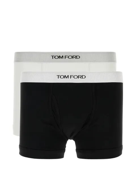 TOM FORD logo-print boxer briefs set of two Black T4XC32270
