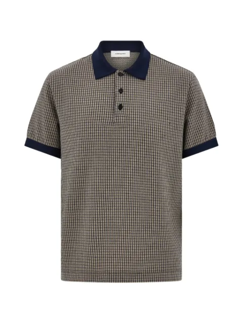 Ferragamo check-jacquard polo shirt Neutrals 795893
