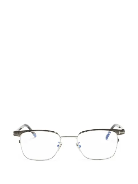 TOM FORD rectangle-frame glasses Grey FT5854DB008