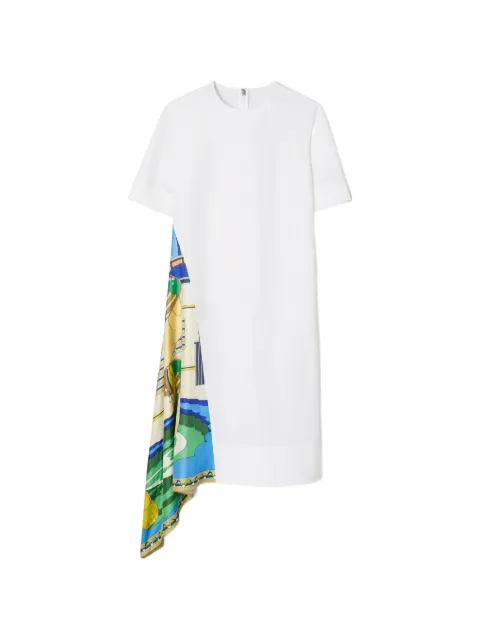 Tory Burch silk-panel asymmetric dress White 180768