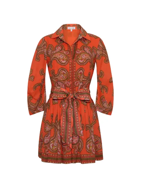 Cara Cara Raya paisley-print mini dress Orange 1351V