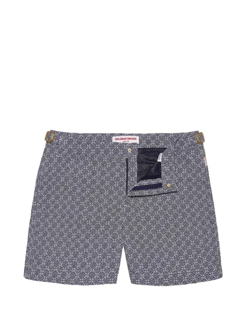 Orlebar Brown Bulldog Portico jacquard swim shorts Blue 282429