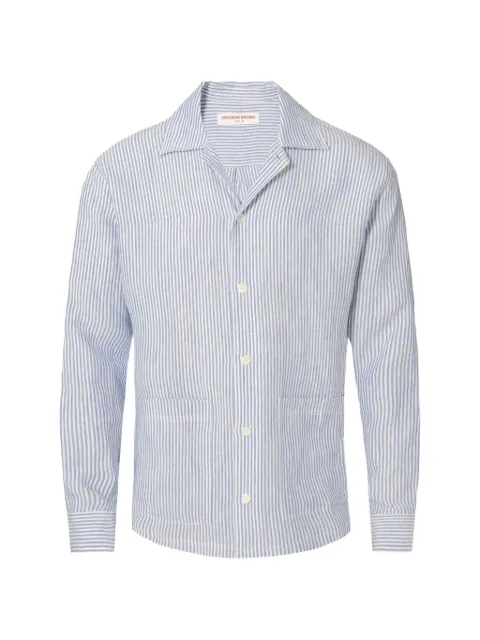 Orlebar Brown Soren striped hemp jacket White 282509