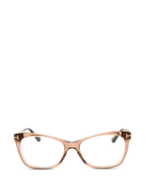 TOM FORD geometric-frame glasses Brown FT5353045