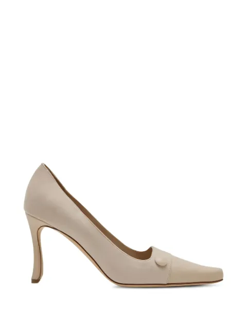 Manolo Blahnik Quantapla button-detail pumps Neutrals 2262193
