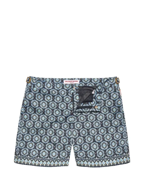 Orlebar Brown Bulldog Passetto geometric-print swim shorts Blue 282431
