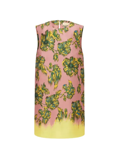 ALEMAIS Faye floral-print mini dress Pink 7716D