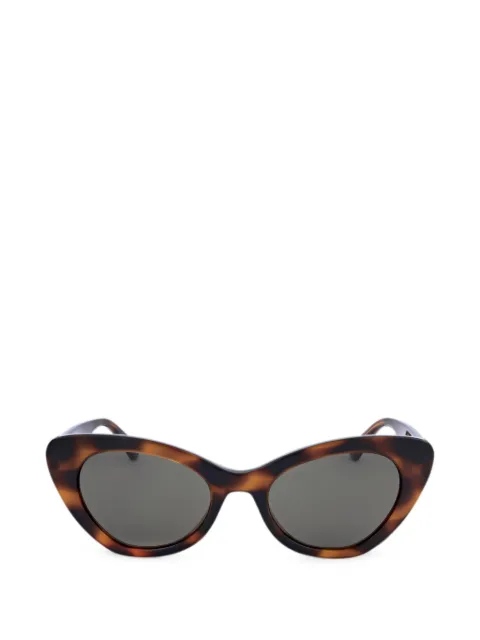 Moschino logo-plaque cat-eye sunglasses Brown MOS147S00