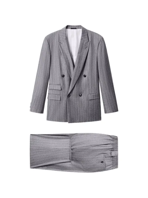 Giorgio Armani pinstripe double-breasted suit Grey GM004713TE23886M8112
