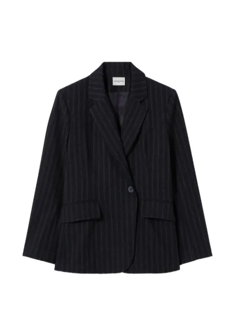 Claudie Pierlot striped wool-blend jacket Blue CFPVE00583