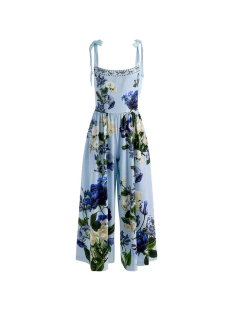 alice + olivia Rosalee floral-print jumpsuit Blue CC606P77806