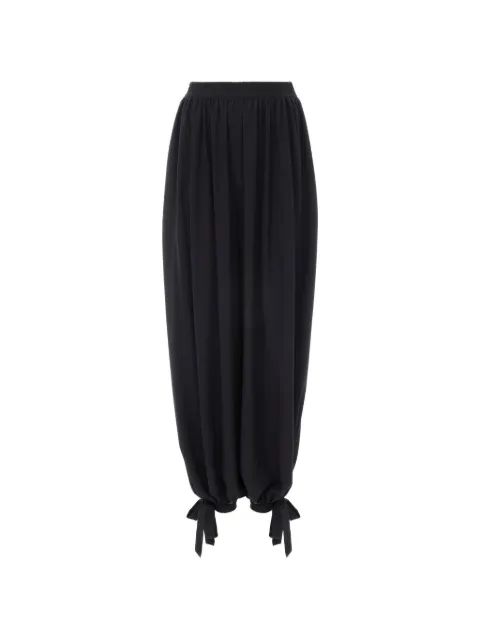 Chloé bow-detail silk-crepe trousers Black CH26APA66005