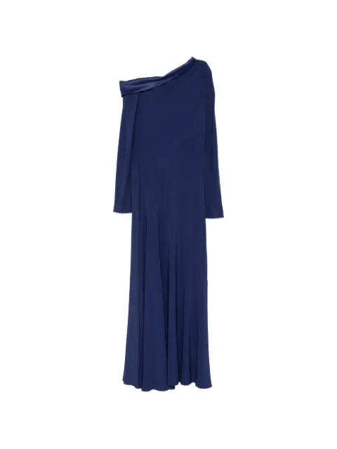 Alberta Ferretti off-shoulder long-sleeve dress Blue A04236627