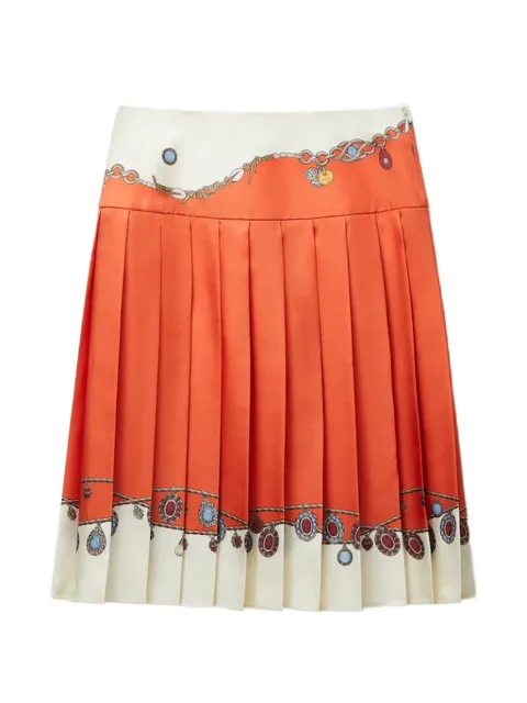 Versace Stolen Jewels silk midi skirt Orange 10258951A18636