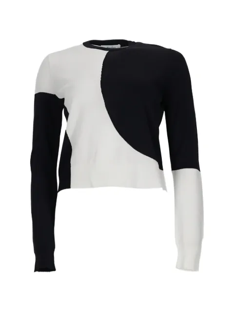 Max Mara colour-block intarsia-knit sweater Black 2621366021600