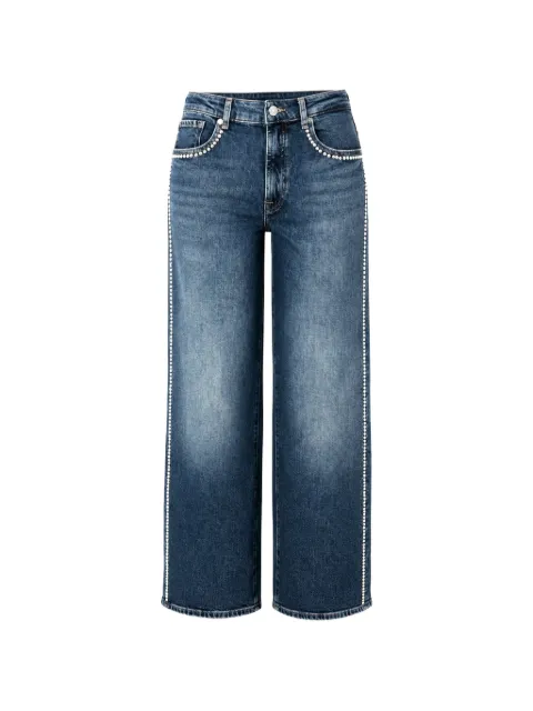 7 For All Mankind stud-embellished wide-leg jeans Blue 7U4N0K85