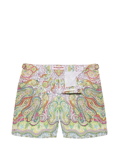 Orlebar Brown Bulldog paisley-print swim shorts Green 282427