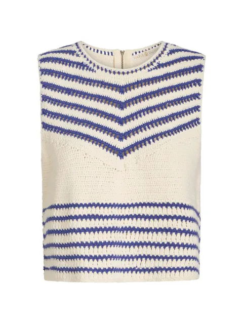 Marie Oliver Cass chevron-knit tank top Neutrals 5C4T309436E