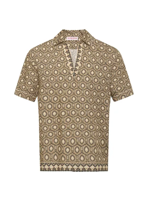 Orlebar Brown Ridley printed shirt Brown 282486
