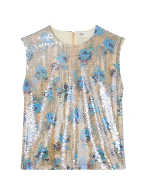Tory Burch sequin-embellished blouse Neutrals 180875