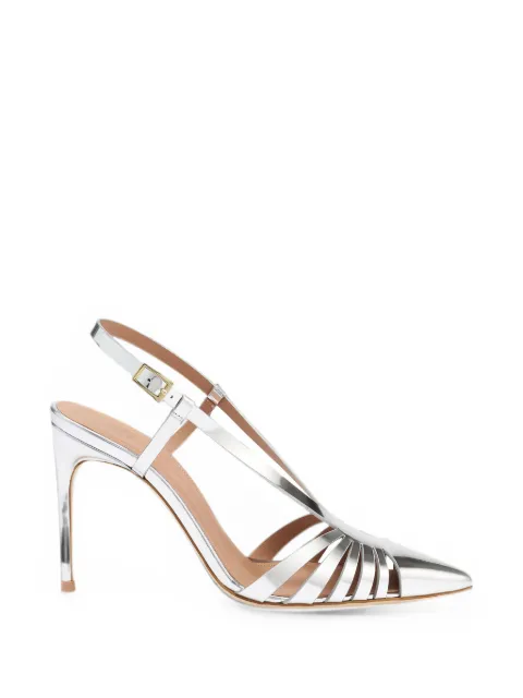 Malone Souliers cut-out pointed-toe sandals Silver JANETTE902