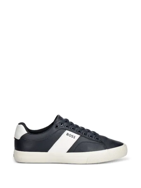 BOSS logo-print panelled sneakers Blue 50522833